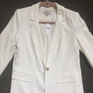 LOFT White Summer Blazer Womens 4